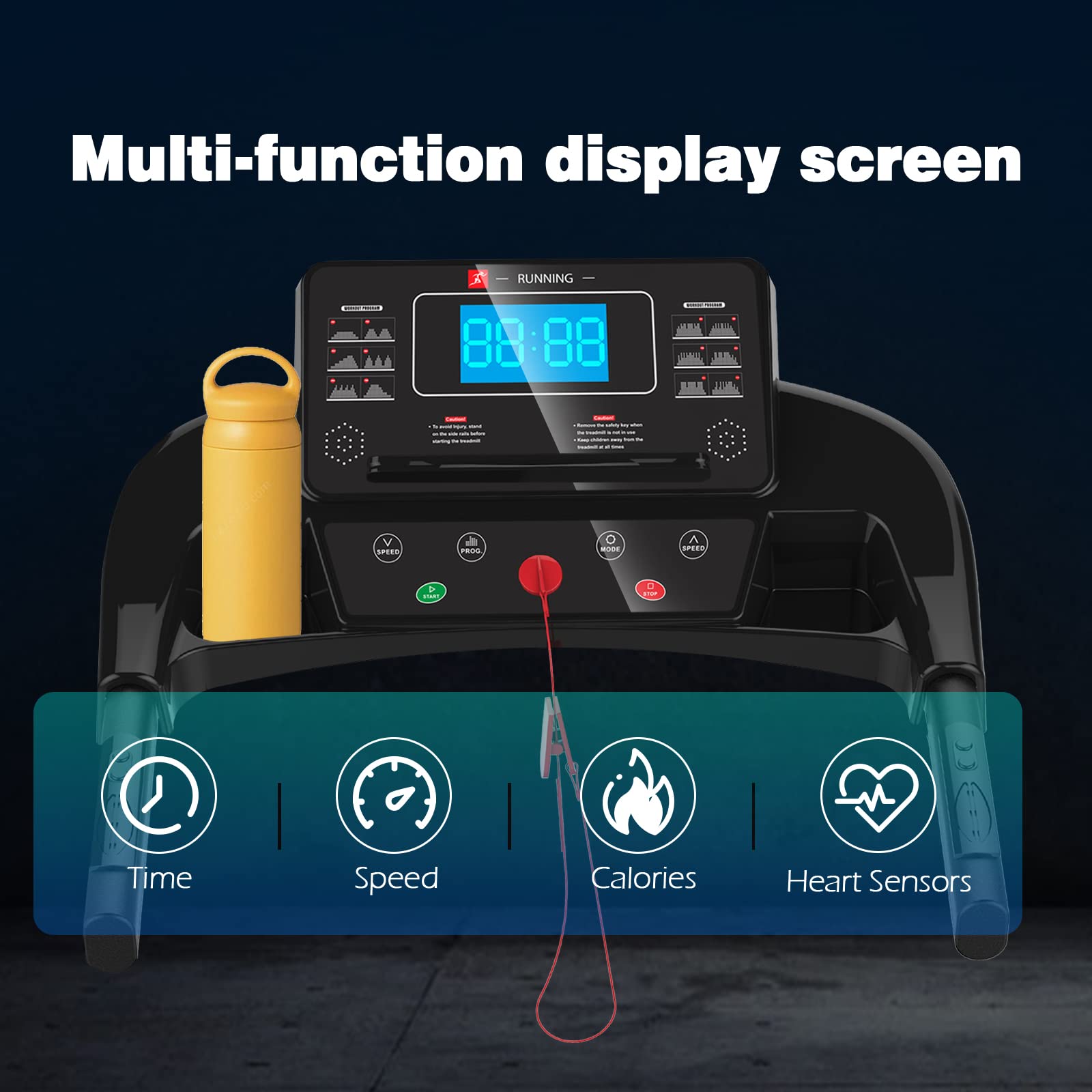 Foldable Electric Treadmill with Incline - 5