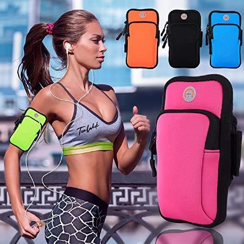 Running Armband Phone Holder for iPhone 16/15/14/13/12/11 Pro Max/XS/XR/X & Galaxy S20-S25 Ultra/Note - Adjustable Sports Armband for Running, Gym, Workout & Exercise - Secure Fit for Phones Up to 6.8