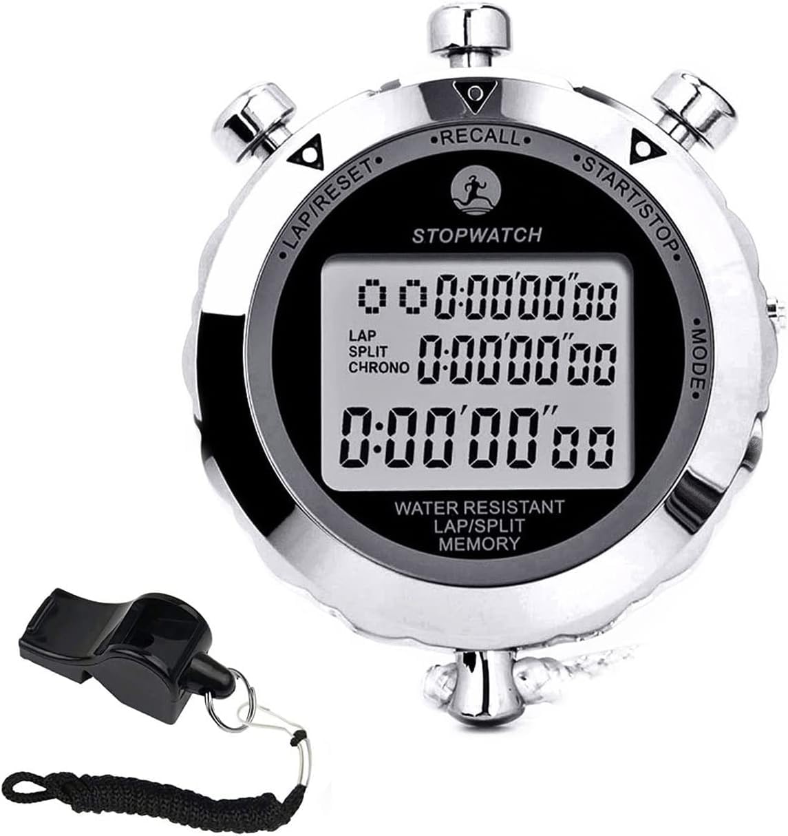 Digital Stopwatch Timer - Sports Stopwatch with Large Display for Track & Field, Swimming, Coaching, and Fitness Training
