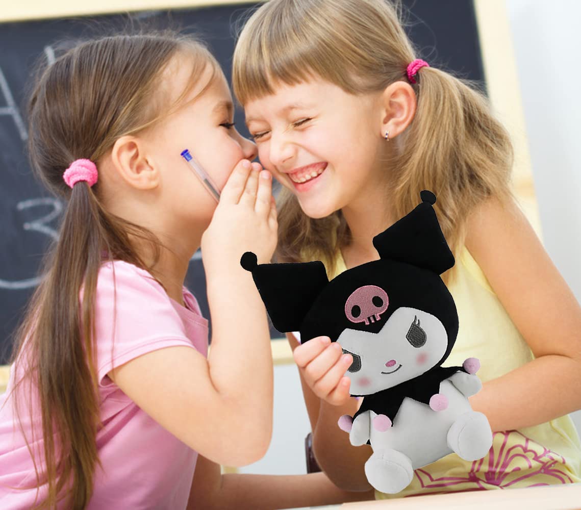 Kuromi Plush Stuffed Animal Toy - Soft Kitty Cat Pillow Plush Doll for Girls & Kids - Perfect Birthday Gift, Room Decor & Cuddly Companion for Playtime & Sleep