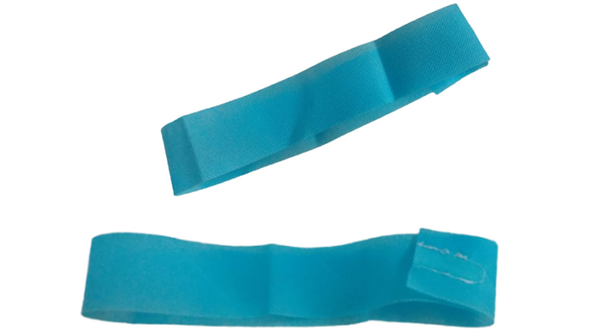 RXSHOPY® Disposable Non-Woven Blue Facial Headbands - 50 Pack (11.5