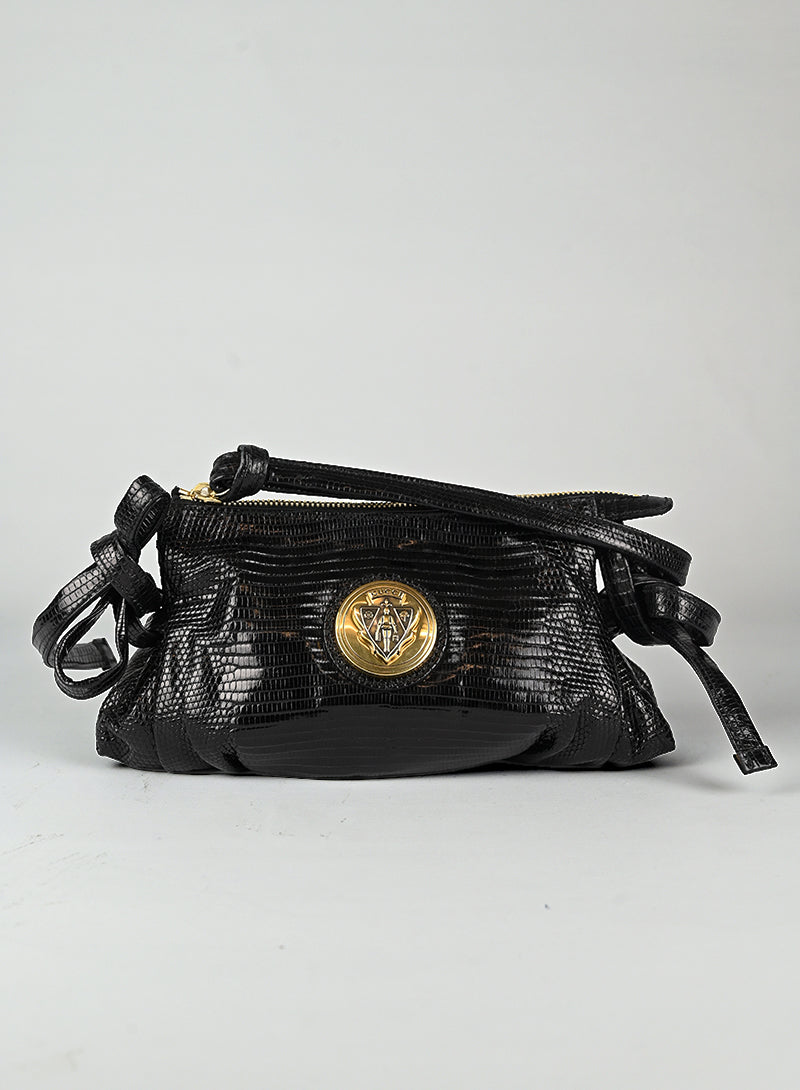 Luxury Gucci Black Lizard Leather Handbag for Women - Perfect for Evening Parties, Business Meetings & Fashion Events