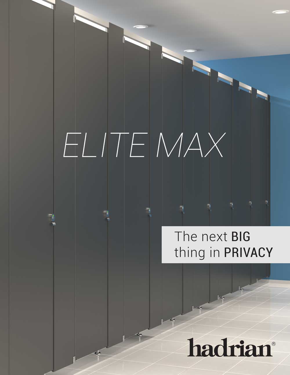 Hadrian Elite Max Powder Coated Metal Toilet Partition - Durable Commercial Restroom Stall Divider for High-Traffic Areas - ADA Compliant Bathroom Privacy Screen for Offices, Schools, and Public Spaces
