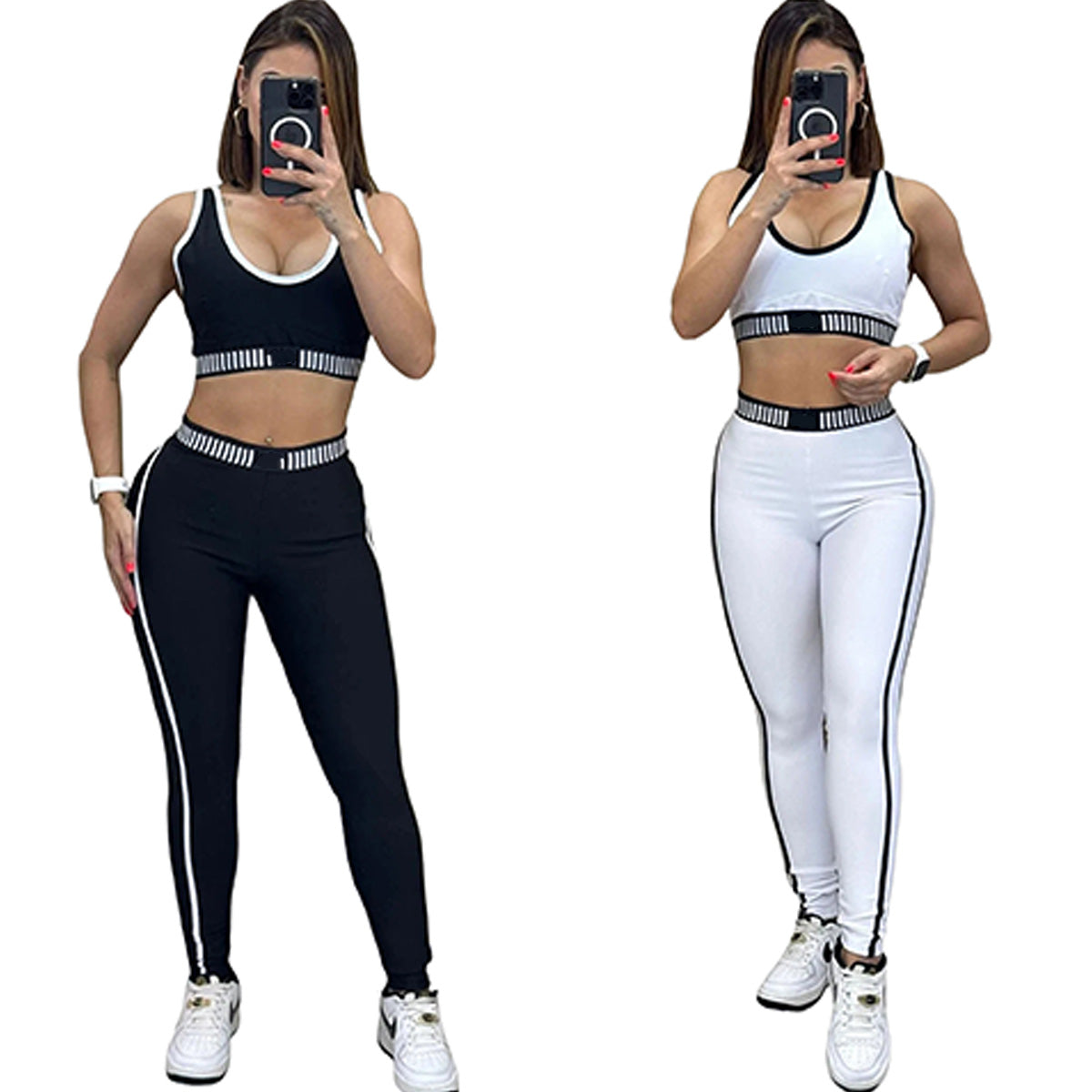 Breathable Sleeveless Sports Vest & Yoga Outfit Set - Perfect for Gym, Running, Pilates & Home Workouts