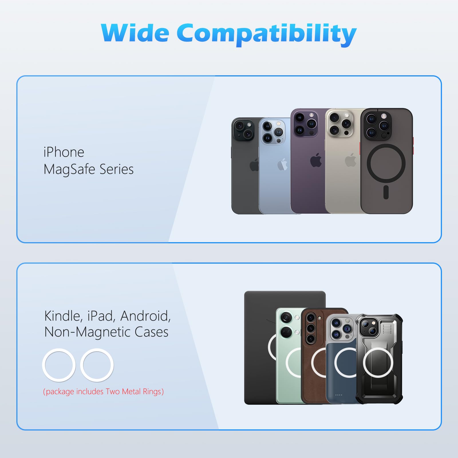 imluckies Magnetic Base - Compatible with PopSocket & MagSafe iPhone Cases, Removable Holder for Kindle/Phone, Thin & Light Portable Plate (Matte Clear) - Perfect for Car Mounts, Desk Stands & Hands-Free Viewing