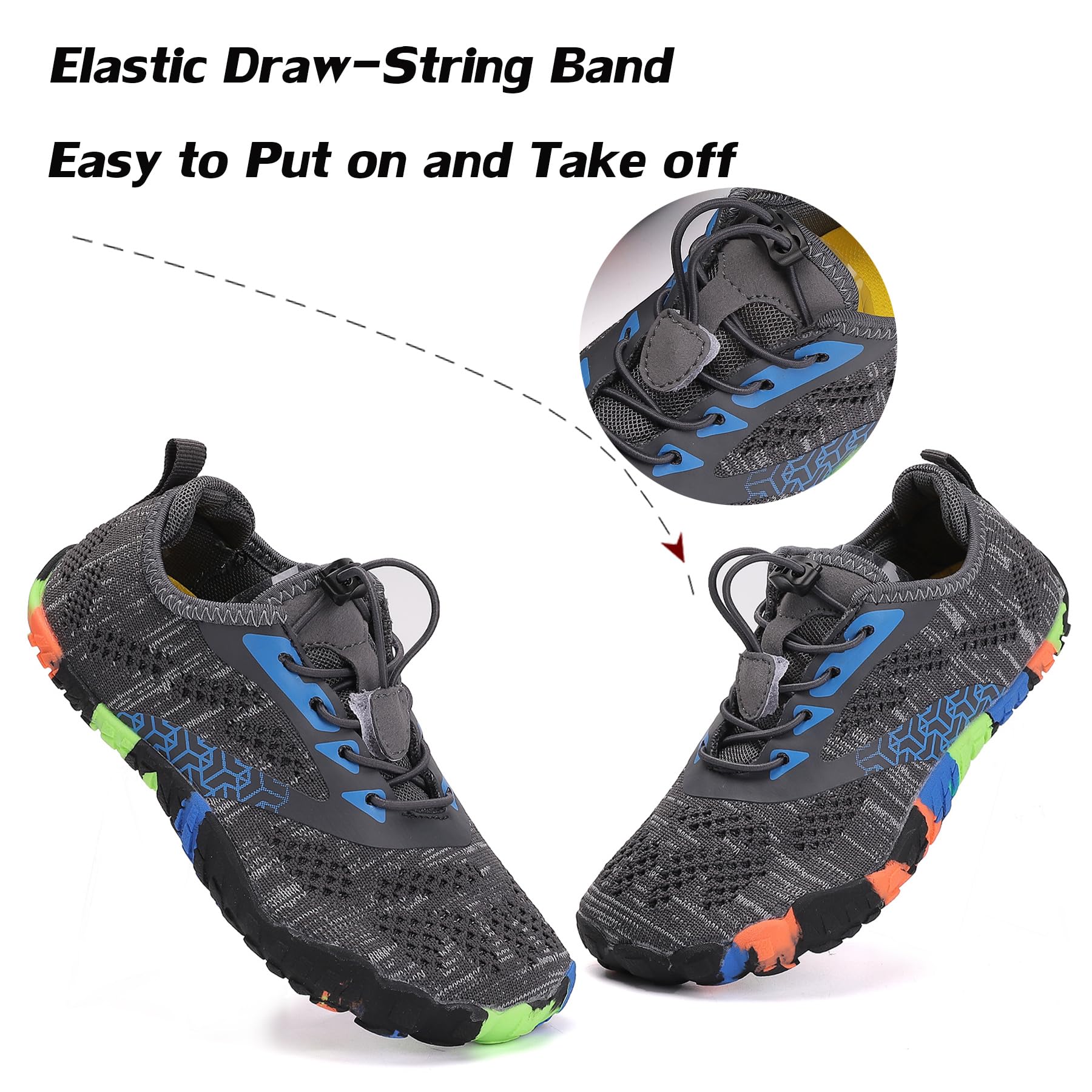DimaiGlobal Kids Barefoot Shoes for Boys & Girls - Breathable Trail Running Sneakers for Toddler, Little & Big Kids - Perfect for Outdoor Play, Sports & Daily Activities