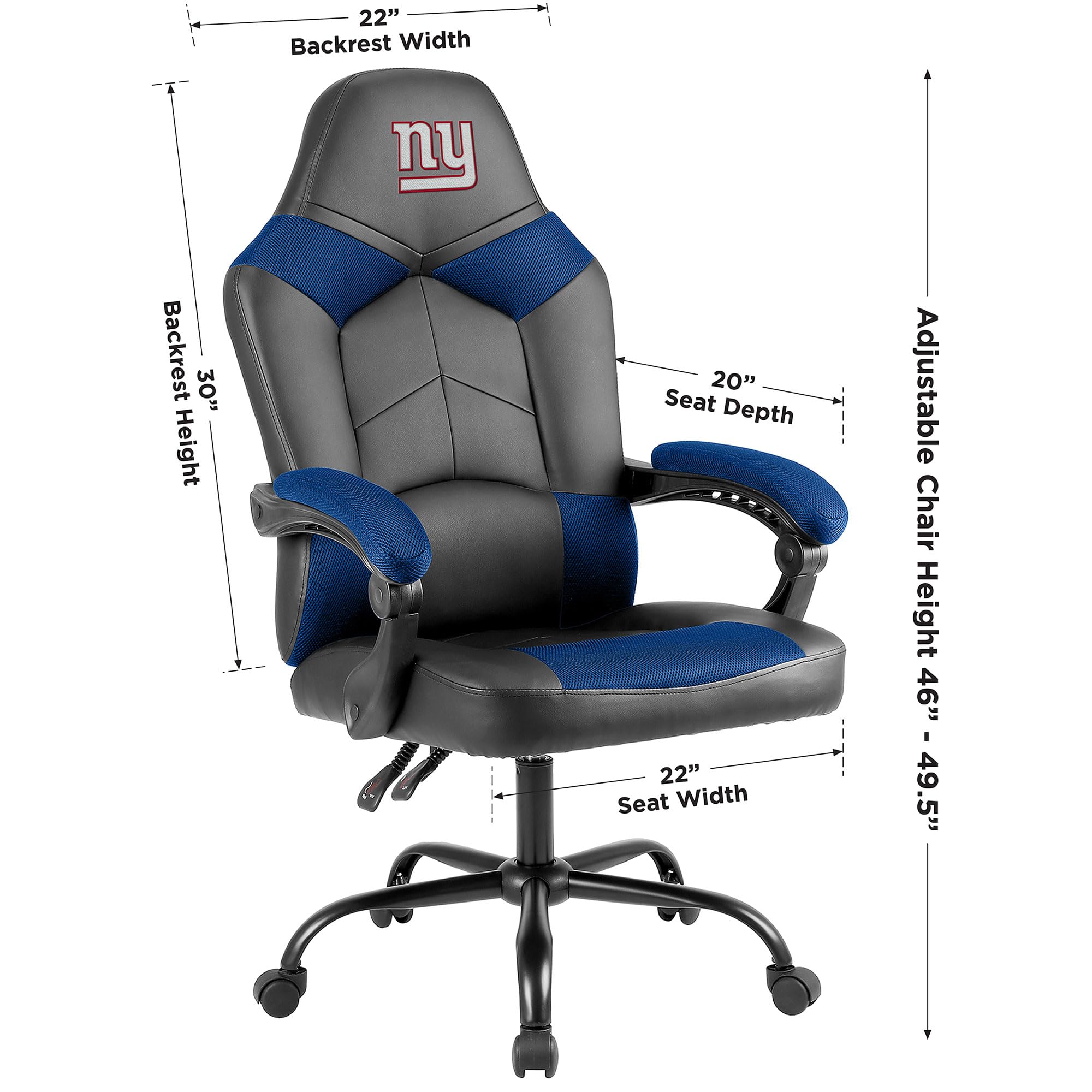 NFL Oversized Office Chair - Heavy Duty Gaming & Executive Desk Chair with Lumbar Support - Perfect for Sports Fans, Gamers & Home Office Use
