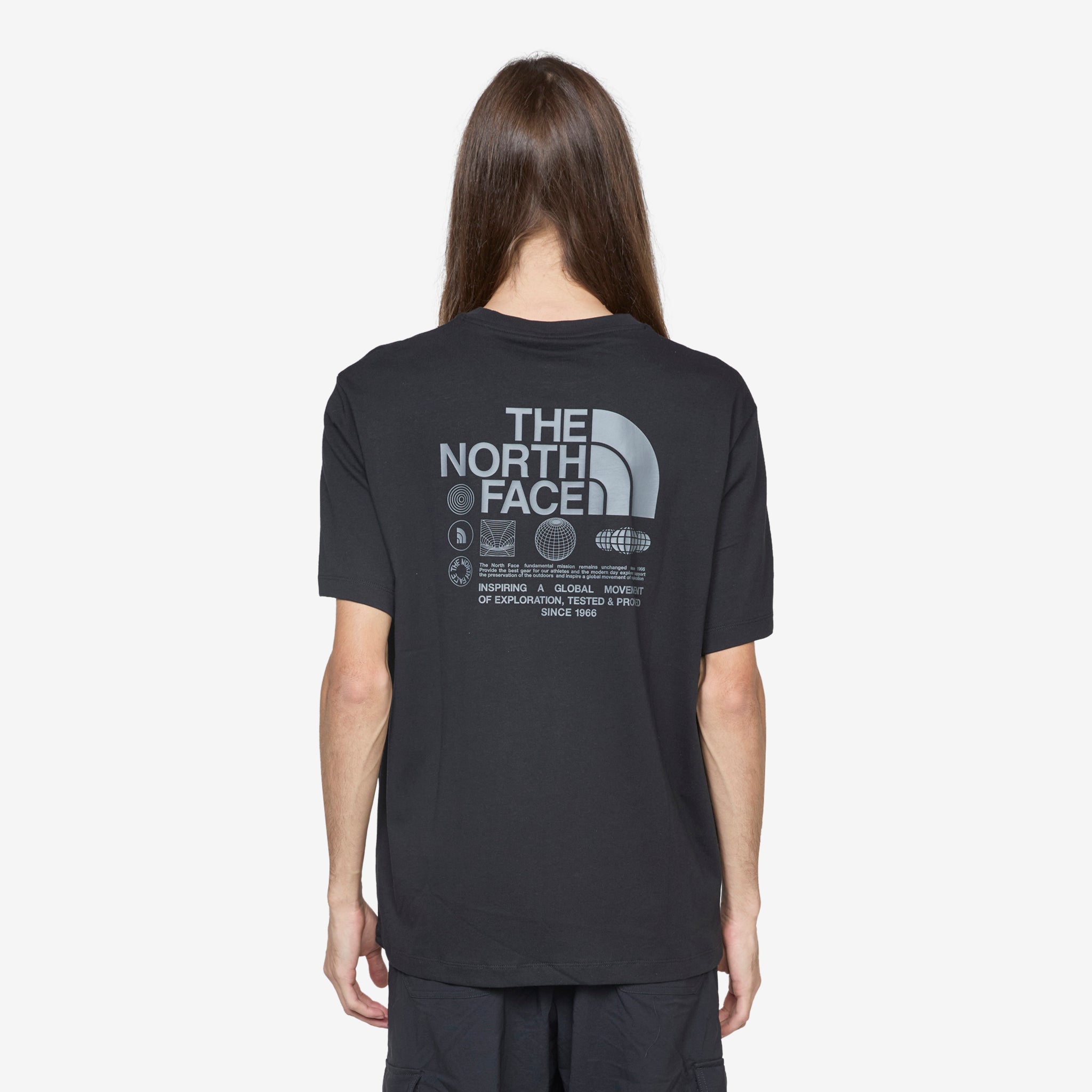 Brand Globe Short Sleeve Graphic T-Shirt for Men - The North Face TNF Black - Casual Streetwear & Outdoor Activities