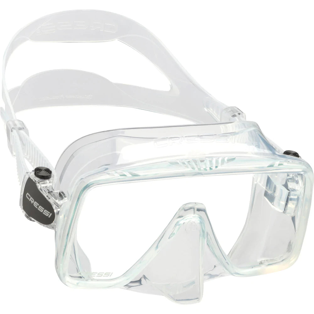 Cressi SF1 Clear Scuba Diving Mask - Anti-Fog, Tempered Glass, Comfortable Fit for Snorkeling & Spearfishing - Perfect for Underwater Adventures & Marine Exploration
