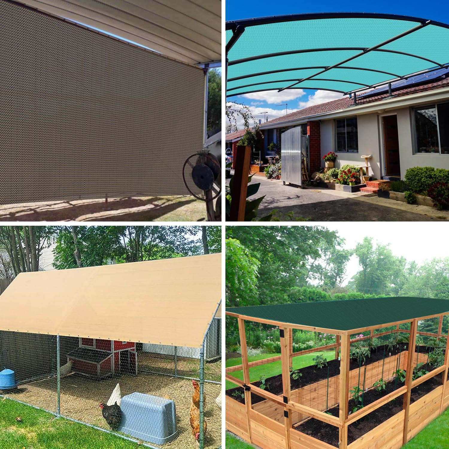 COARBOR 8Ft x 135Ft Outdoor Shade Cloth - Sun Shade Fabric Roll for Pergola, Carport, Patio, Deck, Backyard, Garden, Greenhouse, Yard & Balcony - UV Protection & Durable Brown Cover - Perfect for DIY Projects & Outdoor Relaxation