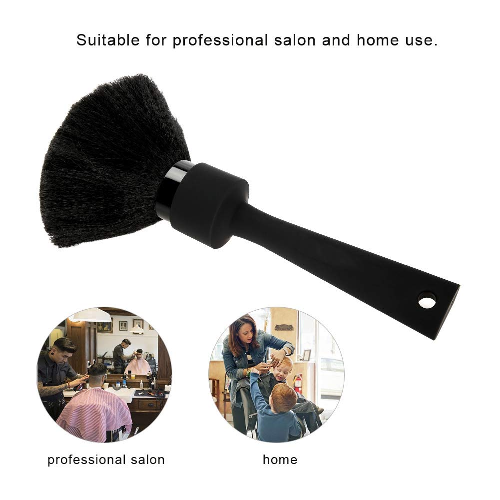EXCLUZO Soft Small Black Hairdressing Brush - Anti-Slip Hair Styling & Cleaning Brush for Professional Barbers & Salon Use - Perfect for Detangling, Styling & Scalp Massage at Home or Salon