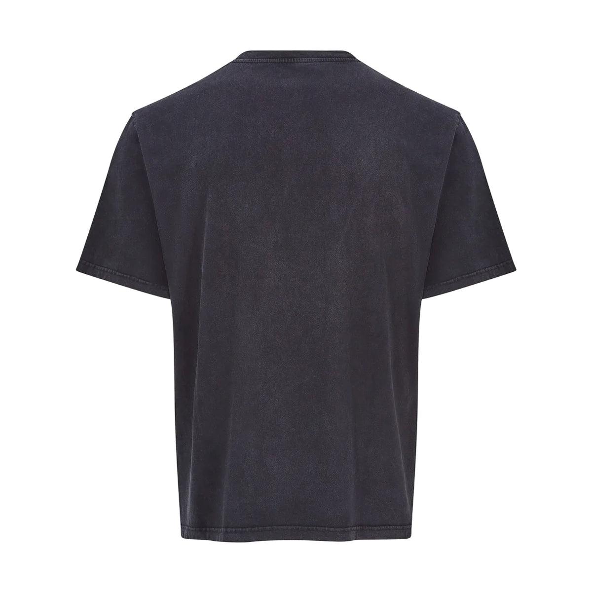 Classic Box Logo T-Shirt - Black Pigment Dye | Vintage Washed Cotton Tee for Men & Women | Streetwear, Casual Wear & Everyday Outfits