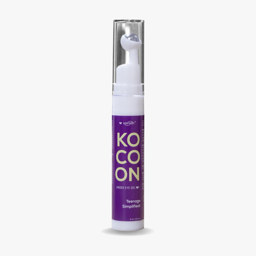 Kocoon Cooling Under Eye Gel for Teens - Hydrating & Soothing Dark Circles, Puffiness Relief - Perfect for School, Sleepovers & Daily Skincare Routine