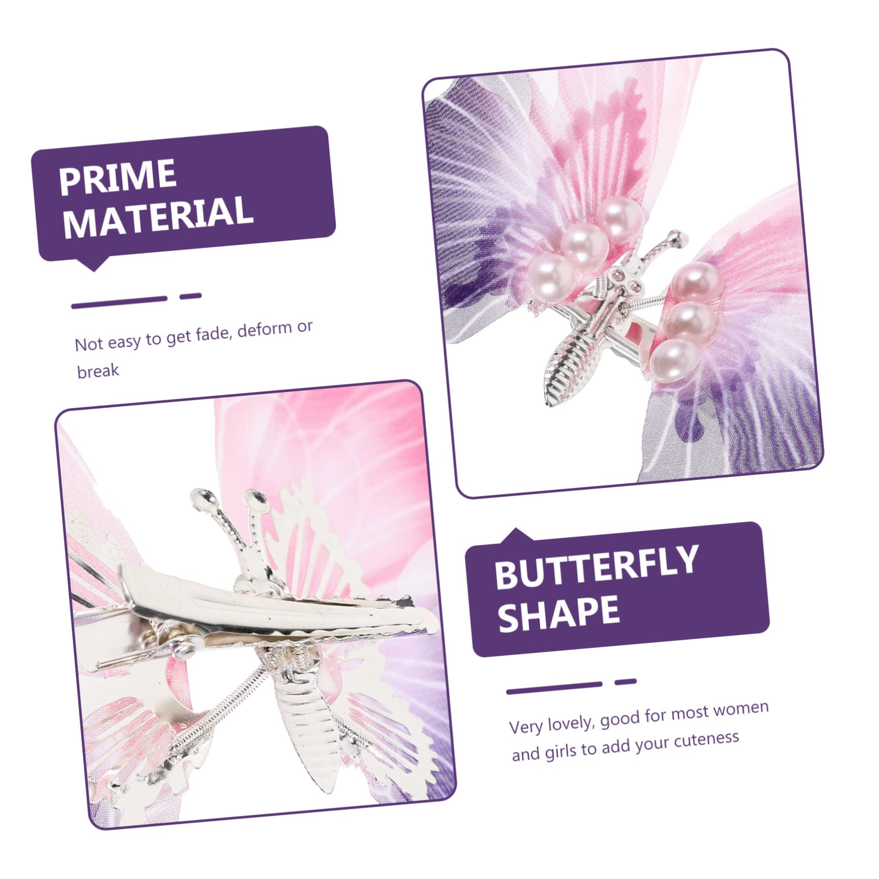 FRCOLOR 4 Sets Butterfly Hair Clips for Girls - Small Fashionable Metal Hairpins (5pcs x 4) - Perfect for School, Parties & Everyday Hairstyles