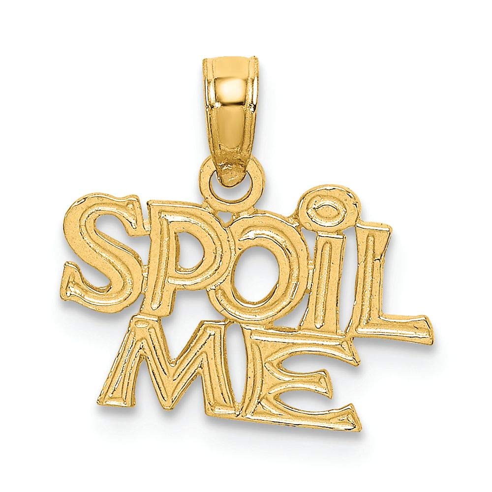 FJC Finejewelers 14k Yellow Gold Spoil Me Charm Pendant - Elegant Dainty Jewelry Gift for Women, Perfect for Birthdays, Anniversaries & Special Occasions