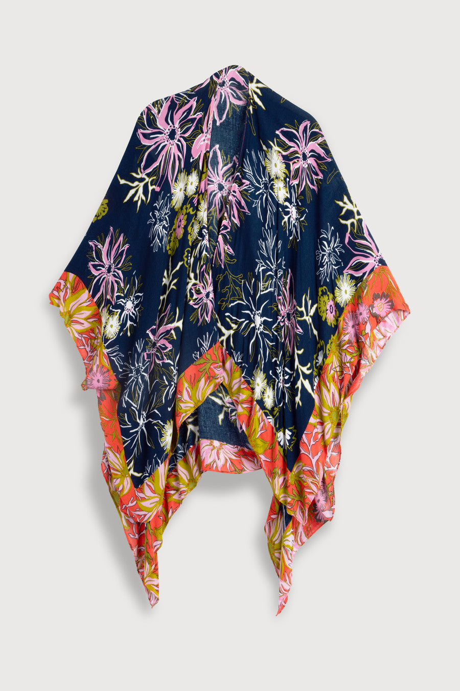 Vibrant Floral Kimono Robe for Women - Lightweight Summer Cover Up - Perfect for Beach, Pool, and Lounge Wear