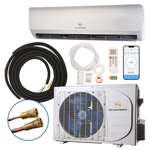 EG4 AC 12K Mini Split Air Conditioner & Heat Pump - 12000 BTU, SEER2 28.5, Plug N Cool, DIY Installation - Perfect for Home, Office & Garage Cooling & Heating