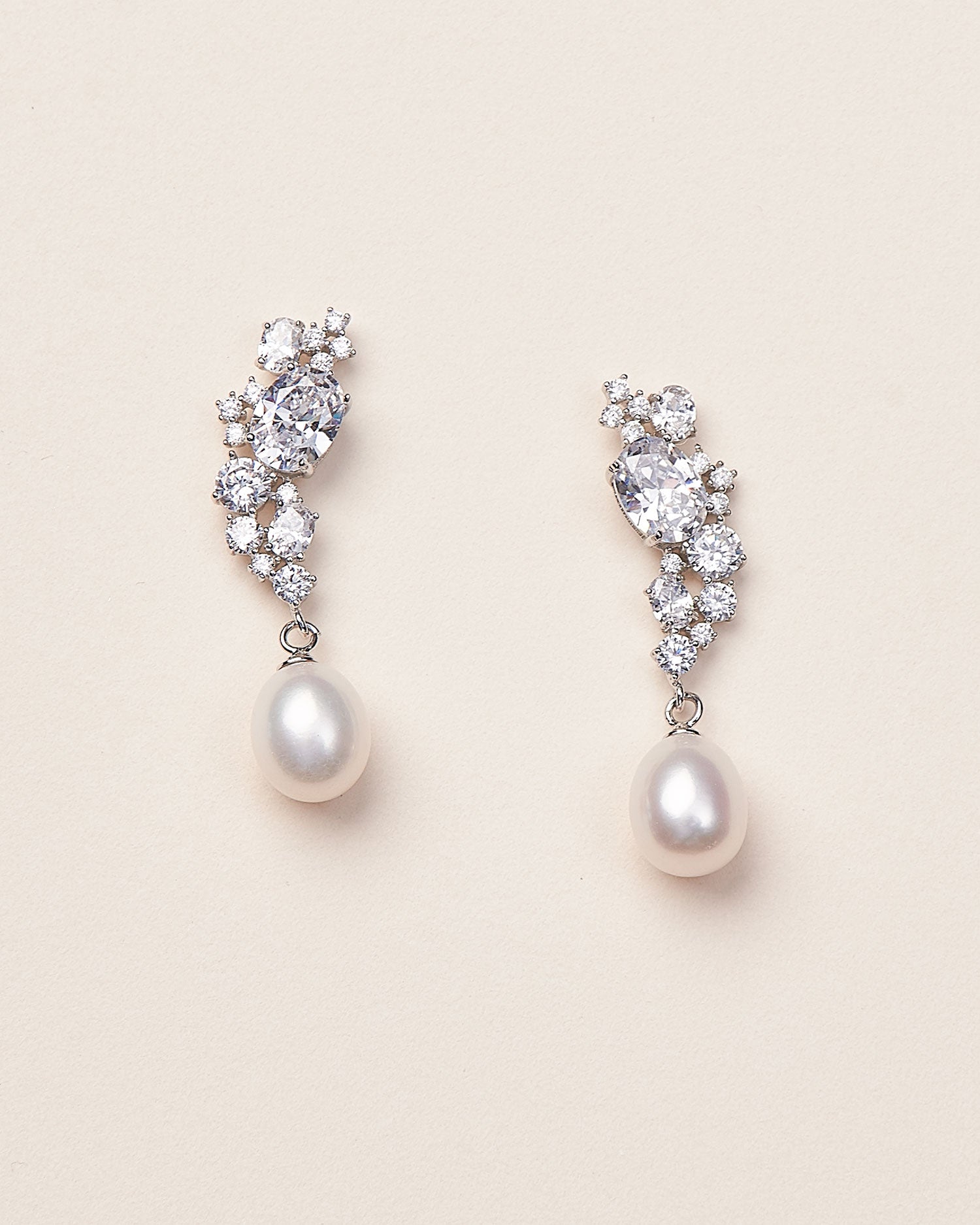 Elegant Tate Pearl & CZ Stud Earrings for Women - Luxury Cubic Zirconia & Pearl Jewelry Gift for Bridal, Party & Special Occasions