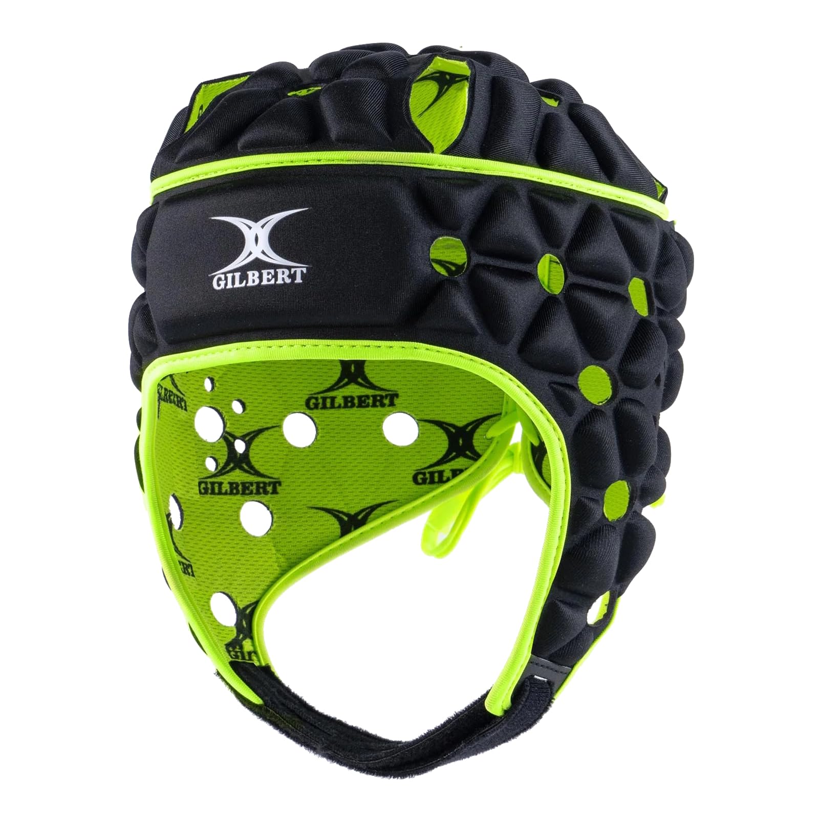 Gilbert AIR HEADGUARD - Black Rugby Head Protection Gear for Training & Matches | Lightweight Breathable Rugby Helmet for Men & Women