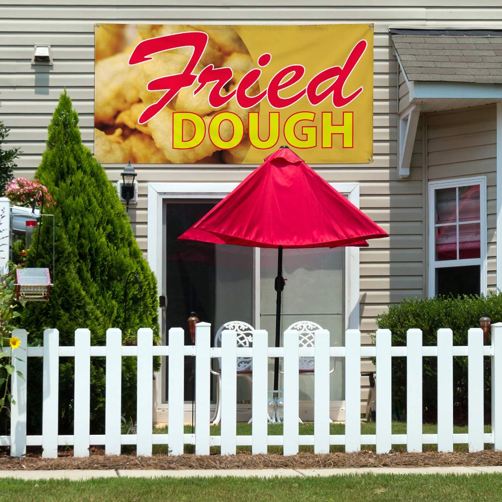 Custom Vinyl Banner 36x72 Inches - Durable Weatherproof Outdoor Advertising Sign for Restaurants & Food Businesses - Yellow with 6 Grommets - Perfect for Yard Signs, Events, and Promotions