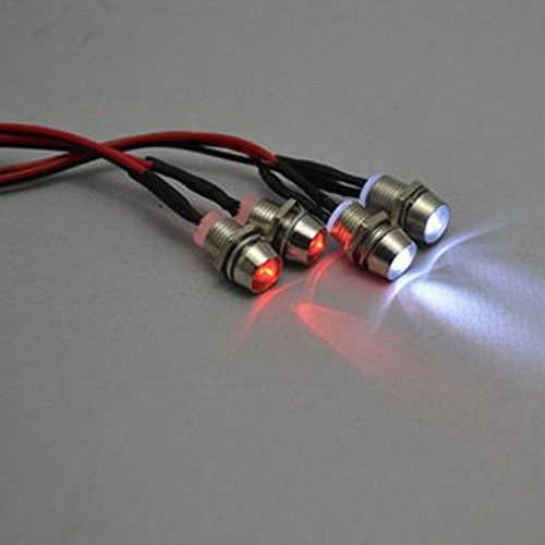 High Performance RC Drift Car LED Headlights - 4pcs 5mm & 3mm LED Lights for Night Racing | Perfect for RC Car Enthusiasts & Competitive Drifting Events