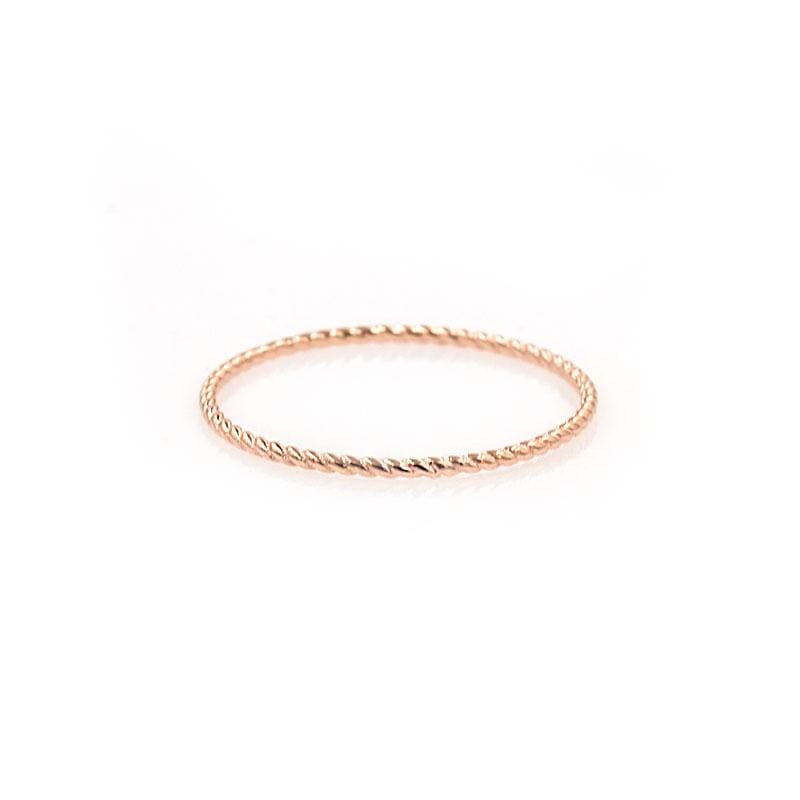 Dainty Twist Ring - Elegant Stackable Gold Plated Band for Women | Perfect for Everyday Wear, Gifts & Special Occasions