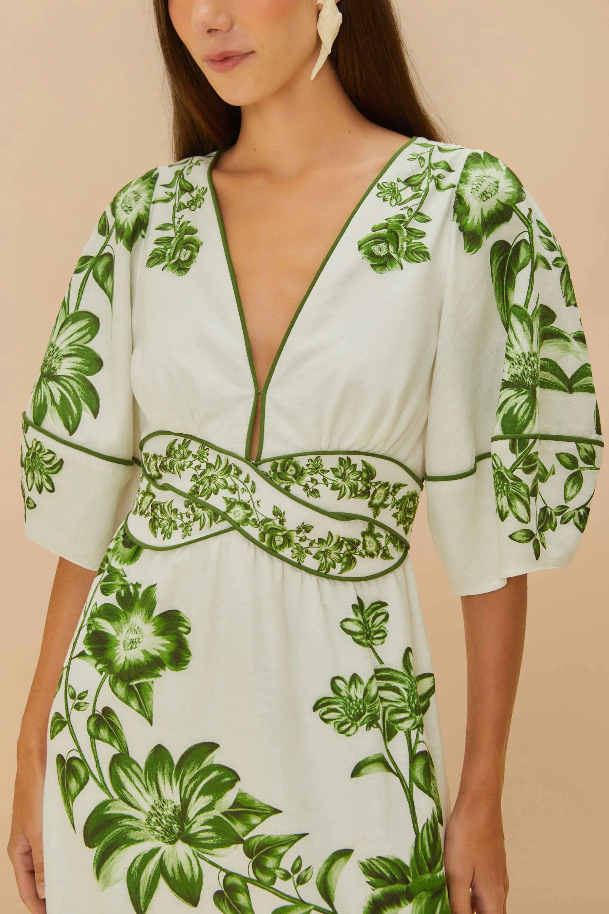 Farm Rio Floral Cascade Dress - Women's Flowy Maxi Dress with Vibrant Tropical Print | Perfect for Beach Vacations, Summer Parties & Boho Fashion
