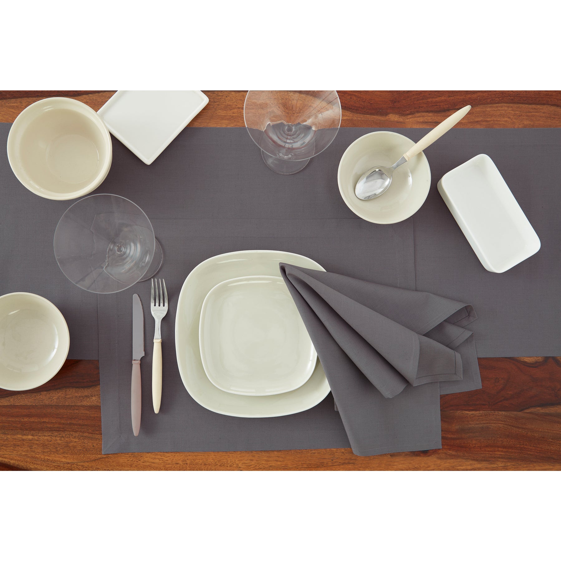 Premium Cotton Linen Placemats Set of 6 - Natural Woven Table Mats for Dining Room Decor - Elegant Place Settings for Dinner Parties & Everyday Use