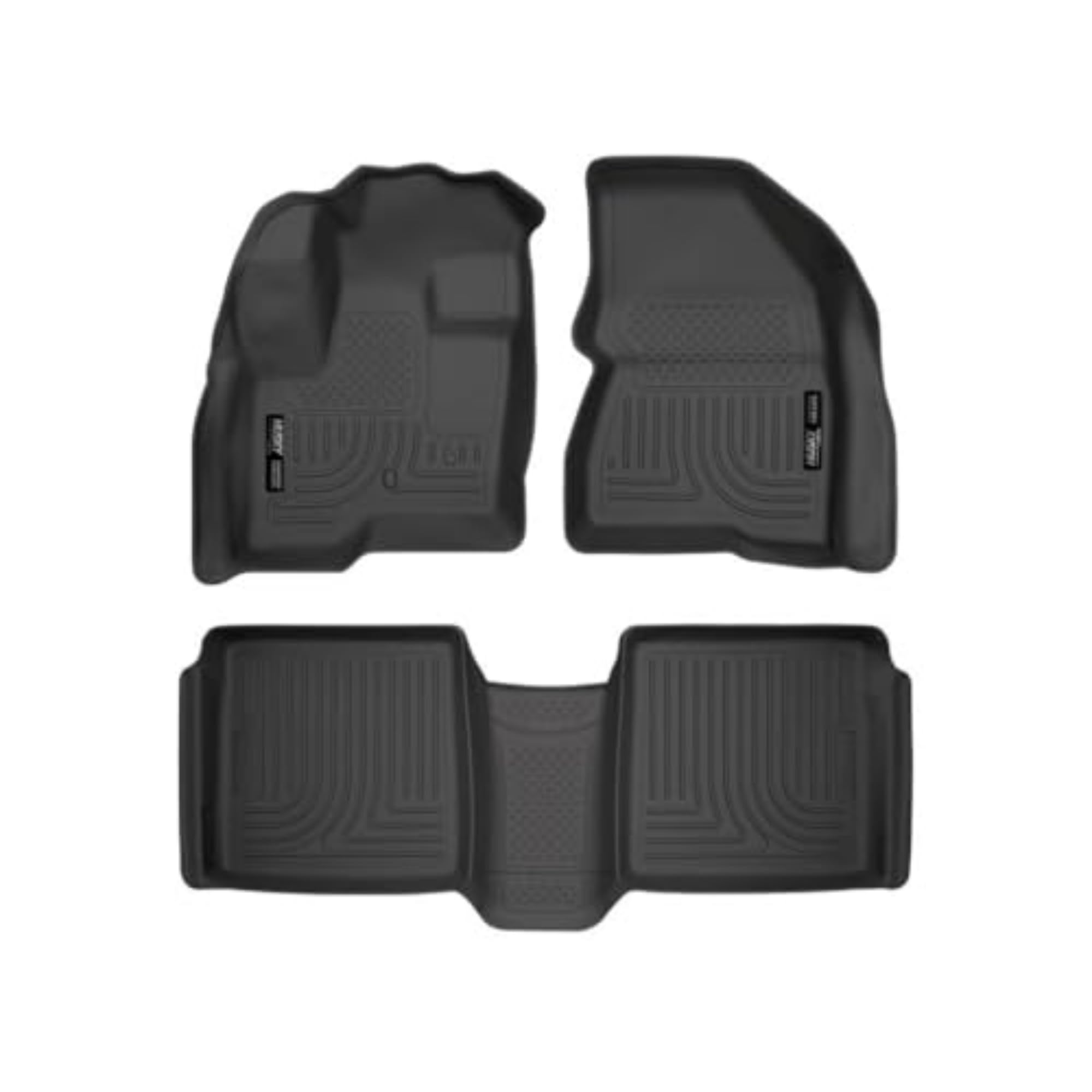 Husky Liners Weatherbeater Floor Mats for 2009-2019 Ford Flex & Lincoln MKT - 3-Piece Set (Front & 2nd Row) - Heavy Duty All-Weather Protection - Perfect for Off-Roading, Winter Snow & Mud Protection