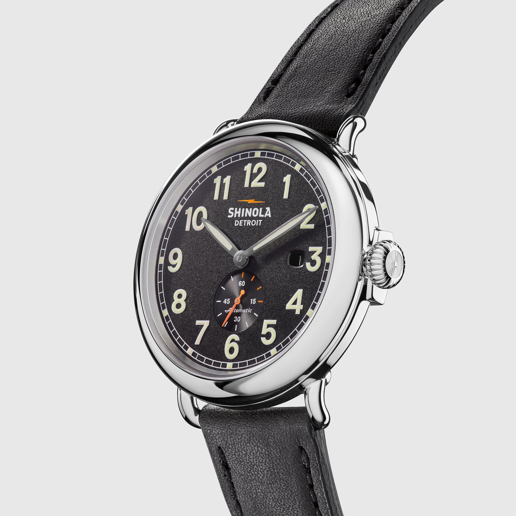 Runwell Automatic Subsecond Watch with Date - 45mm Stainless Steel Men's Watch for Business, Casual & Formal Occasions