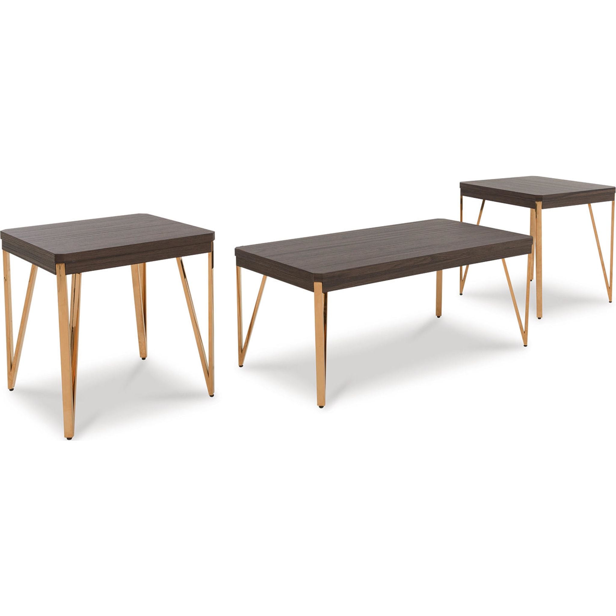 Bandyn 3-Pack Folding Tables - Lightweight & Portable (Brown/Champagne) - Perfect for Picnics, Camping, and Outdoor Events