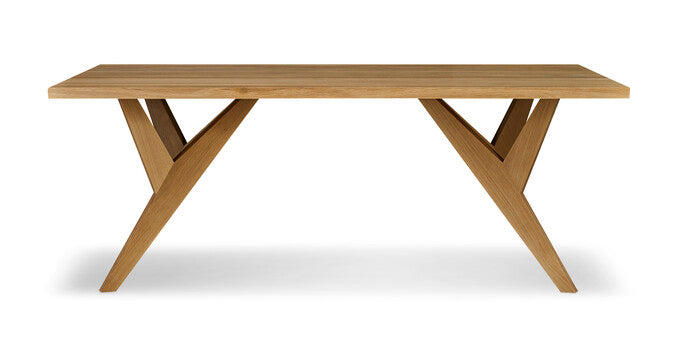 Yarrow Dining Table - Modern Solid Wood Kitchen Table for 6 - Perfect for Family Dinners & Entertaining Guests