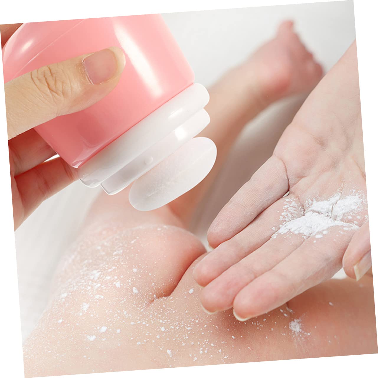 Kichvoe 2-Pack Baby Powder Dispenser with Puff - Portable Travel Loose Powder Container for Newborns & Makeup - Ideal for Diaper Bags, On-the-Go Touch Ups & Travel Essentials
