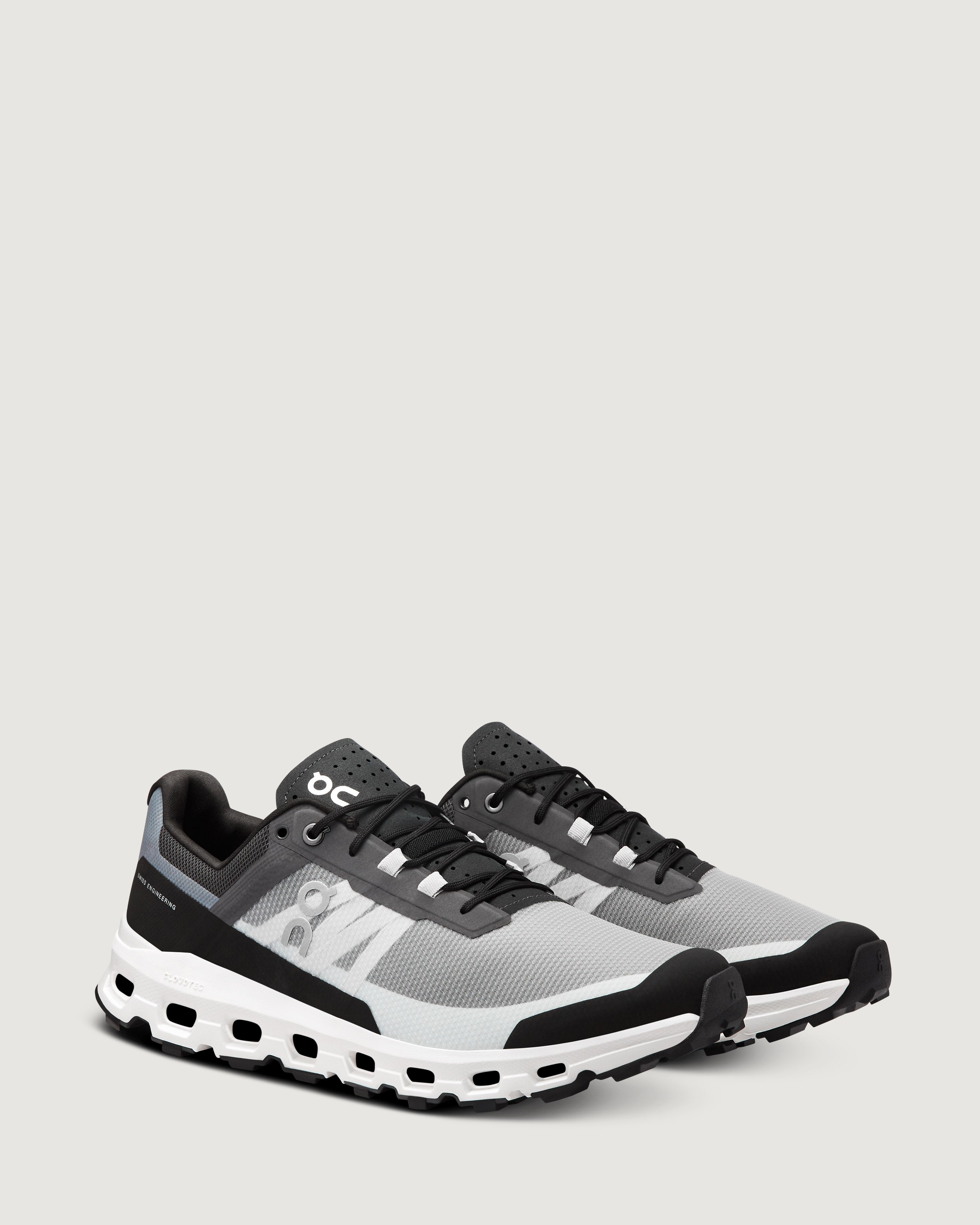 Men's On Cloudvista Trail Running Shoes - Lightweight & Breathable Black/White for Hiking, Jogging & Outdoor Adventures