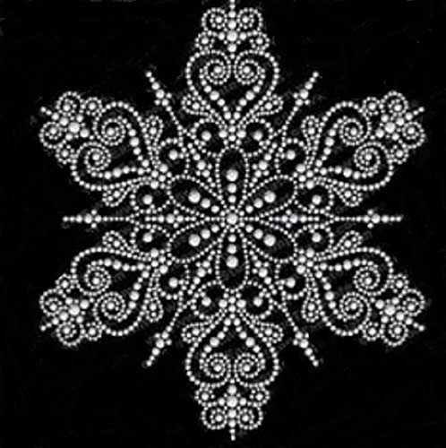 Sparkling Snowflake Rhinestone Iron-On Transfer for DIY Winter Apparel & Holiday Decor - Perfect for Sweaters, Scarves, and Christmas Crafts
