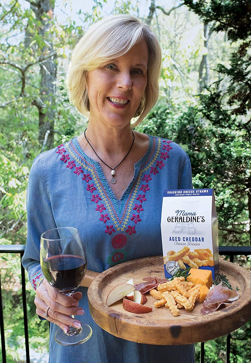 Mama Geraldine's Aged Cheddar Cheese Straws - 6 Pack (4.5oz Each) - Gourmet Baked Snack Crisps | Perfect for Parties, Appetizers & Wine Pairings
