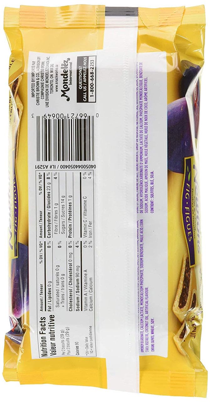 Christie Newtons Fig Cookies, 283g/10oz, 12 Pack - Imported from Canada | Delicious Snack for Office, School & Travel | Perfect with Coffee or Tea