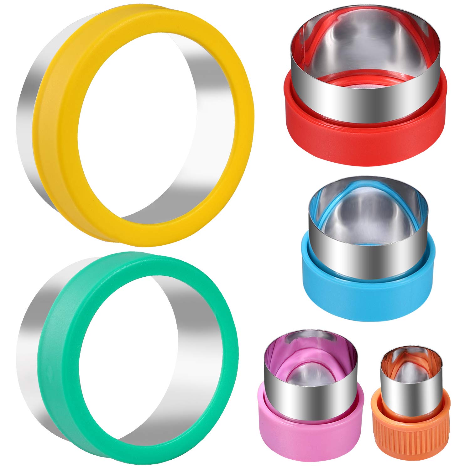 6-Piece Stainless Steel Round Cookie Cutter Set - Graduated Sizes for Perfect Donuts, Scones & Pastries | Durable Baking Tools for Home & Professional Use