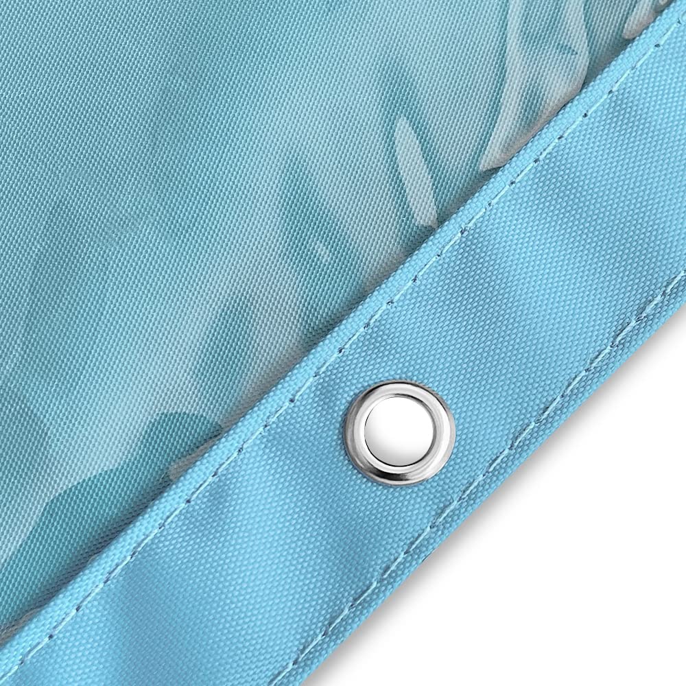 3-Pack Multi-Color Large Capacity Pencil Pouch with Zipper Closure & Clear Window - 3 Ring Binder Pencil Case with Reinforced Grommets (Sky Blue) - Perfect for School, Office & Art Supplies Organization