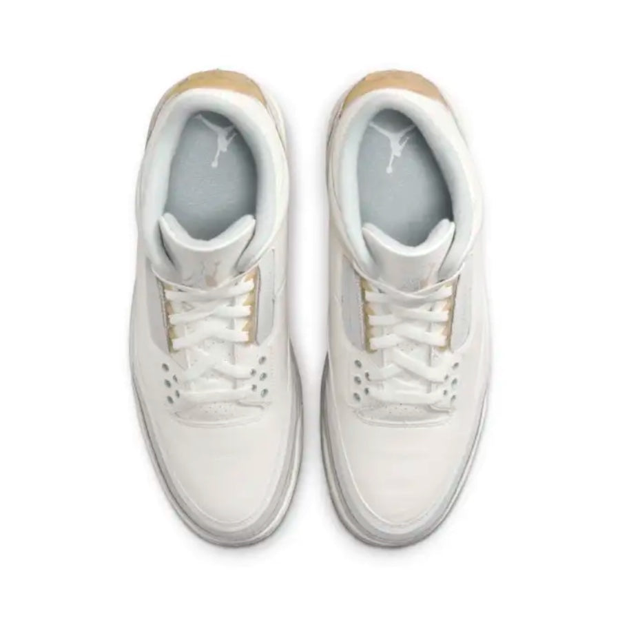 Air Jordan 3 Retro Craft Ivory Grey Mist Cream Sneakers - Men's Basketball Shoes for Casual Wear & Street Style Fashion