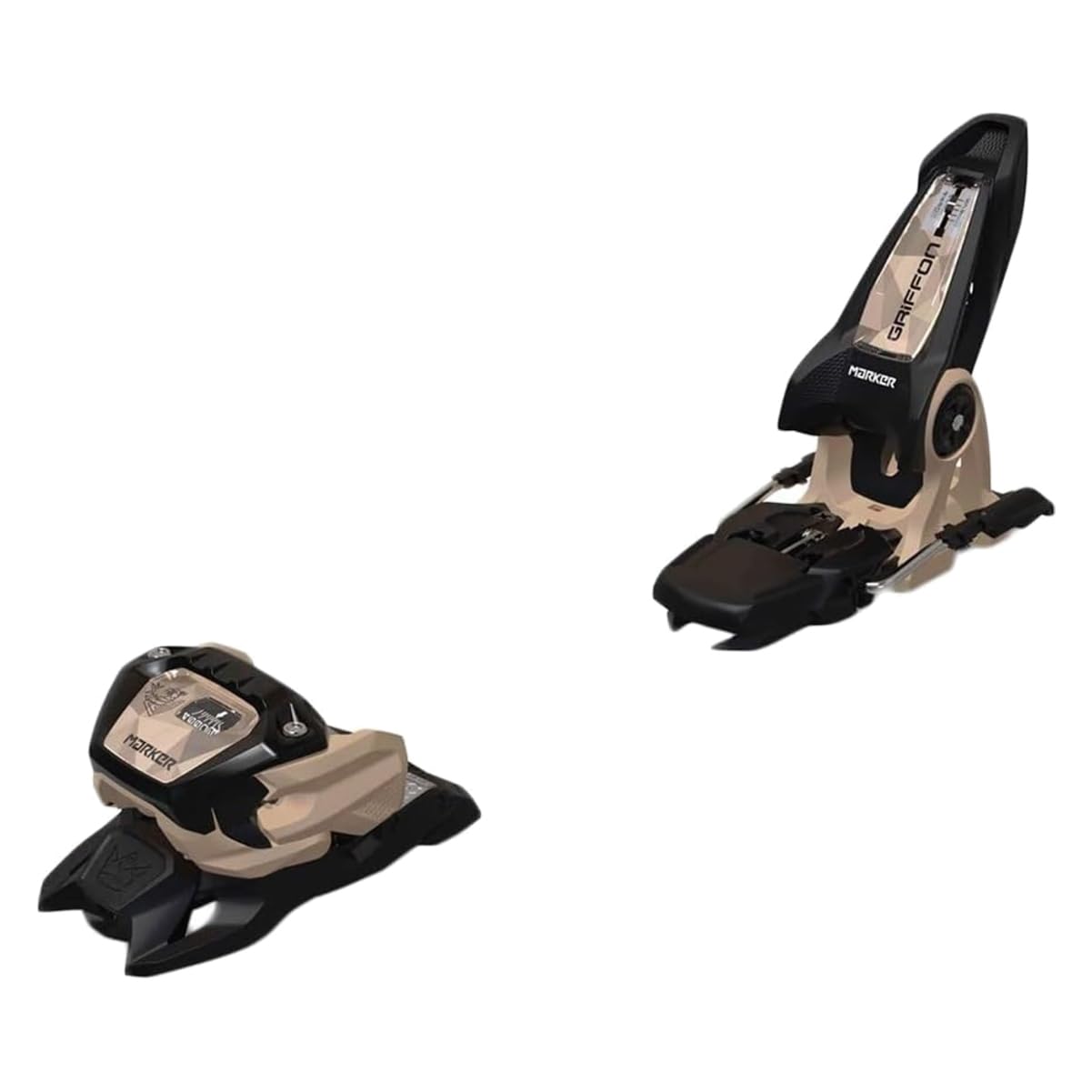 Griffon 13 ID 100 Ski Bindings for Alpine Skiing - Black/Tan - Perfect for All-Mountain and Freeride Skiing