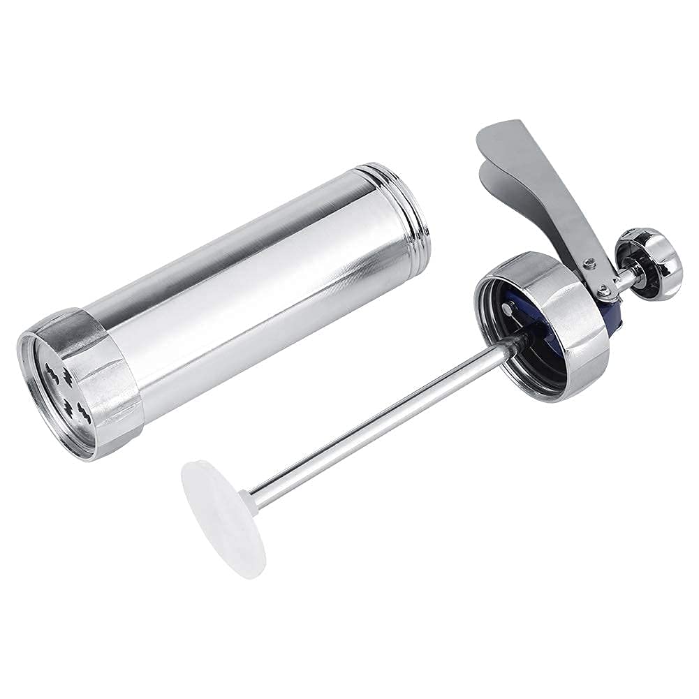 Stainless Steel Cookie Press Machine Kit with 20 Discs & 4 Nozzles - Cookie Maker, Biscuit Press Gun for Holiday Baking, DIY Cookies, Churros & Dessert Decorations - Perfect for Christmas, Weddings & Party Treats