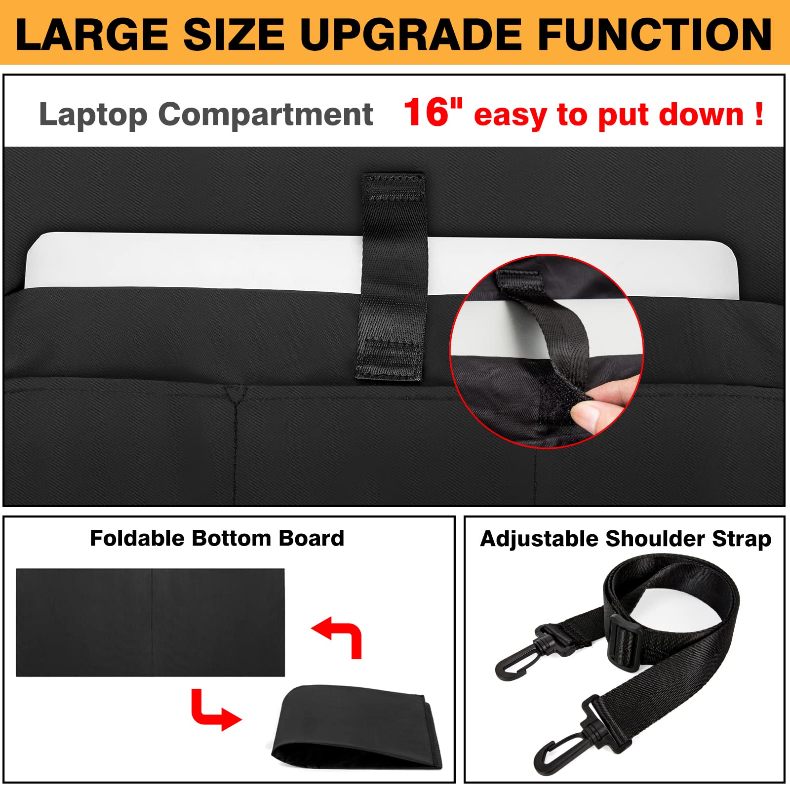 IBFUN 14/24 Pocket Zip Top Tote Bag for Teachers & Work Women - Office & Commute