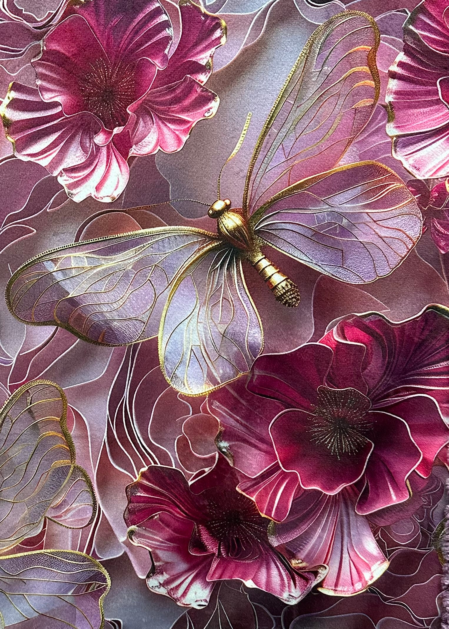3D Butterflies on Crocus Luxe Large 54x79 Minky Blanket - Ultra Soft Plush Throw for Bed, Sofa & Nursery Decor - Perfect Gift for Women & Baby Shower