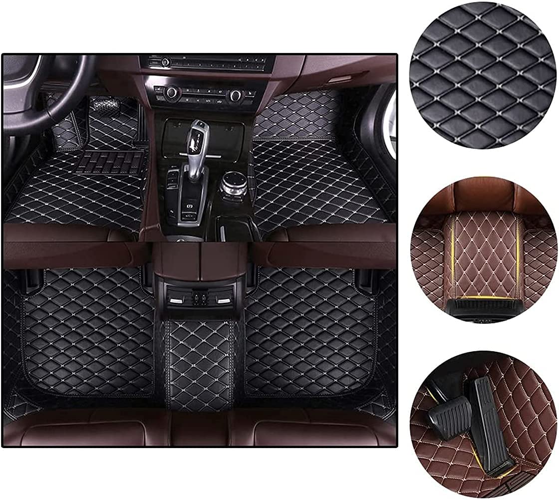 Custom Fit All-Weather Floor Mats for BMW X1 2016-2018 Models - Waterproof Car Floor Liners in Black/Beige | Perfect for Winter Snow, Mud & Everyday Protection