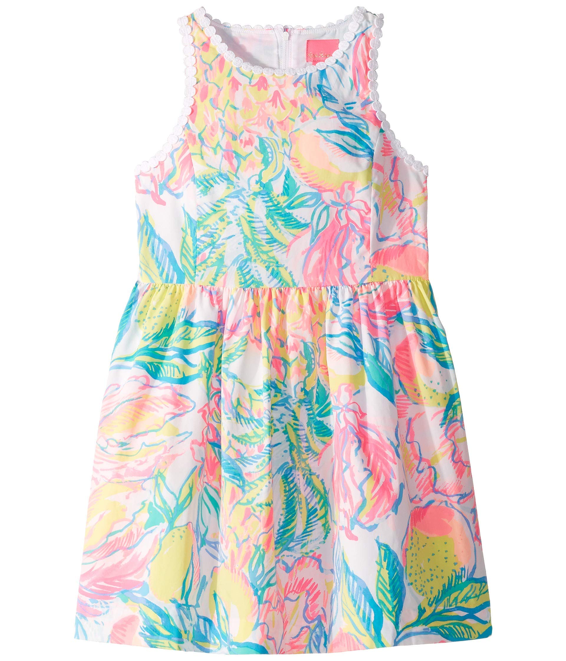Lilly Pulitzer Girls Mini Tori Dress for Toddler & Kids - Colorful Fiesta Bamba Floral Print, Casual Summer Dress for Playdates & Birthday Parties