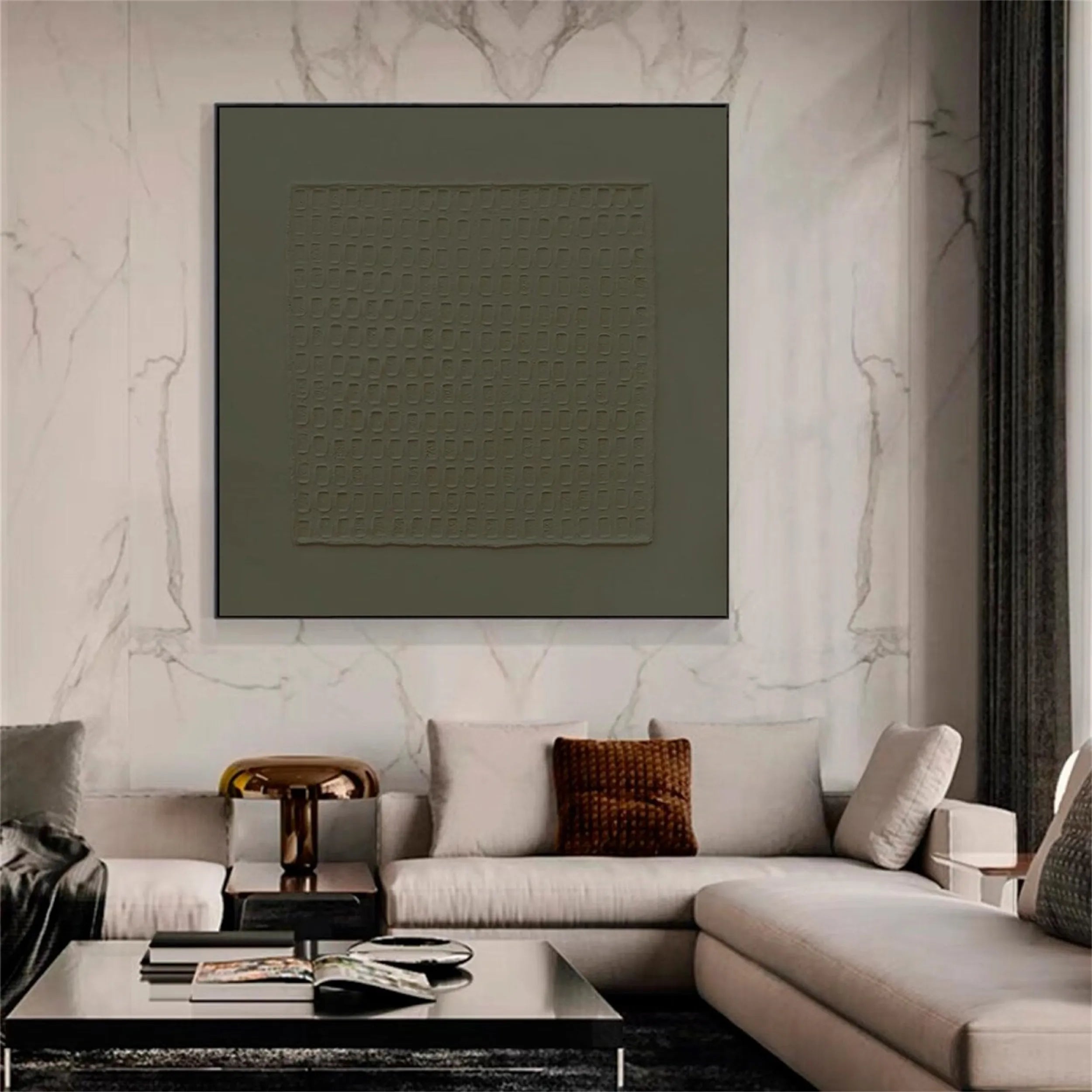 Blue & Green Abstract Wall Art Canvas Print #BG056 - Modern Home Decor for Living Room, Bedroom & Office