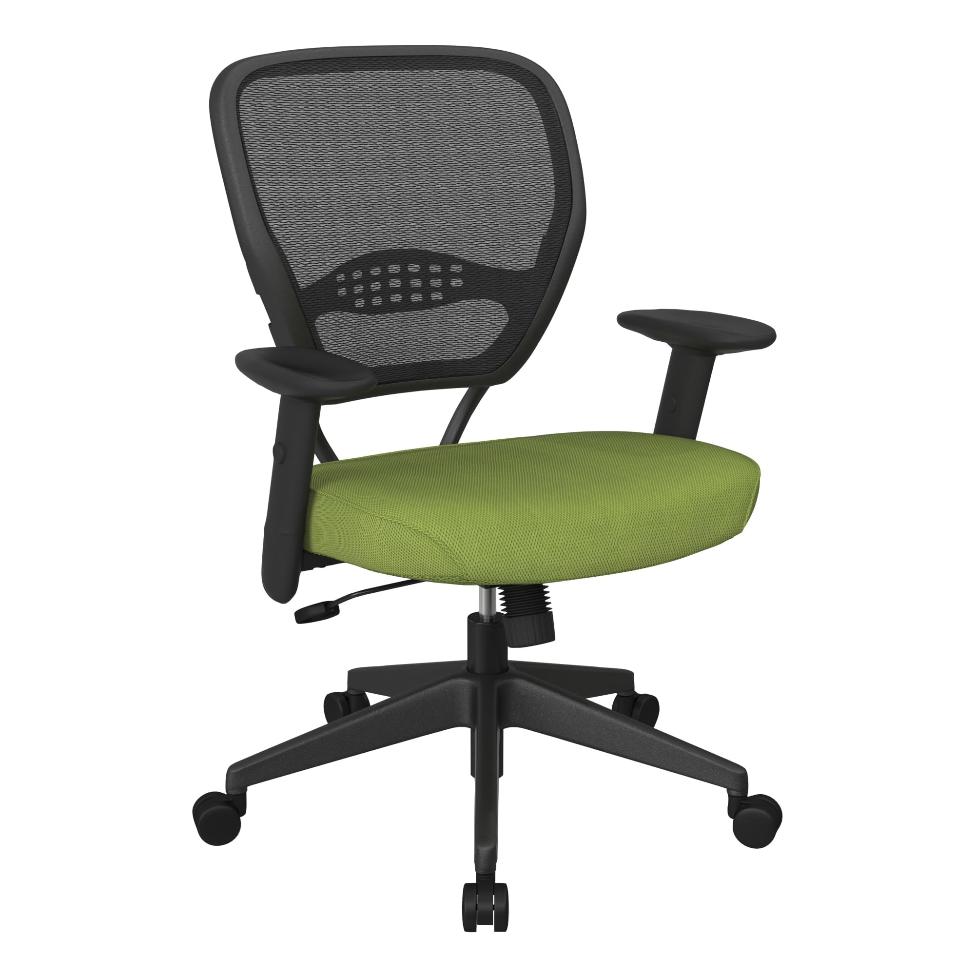 SPACE Seating 55 Series Professional Office Chair - Dark Green Mesh Back with Adjustable Lumbar Support & Padded Seat - Ergonomic Manager's Chair for Home Office, Gaming & Workspace Comfort