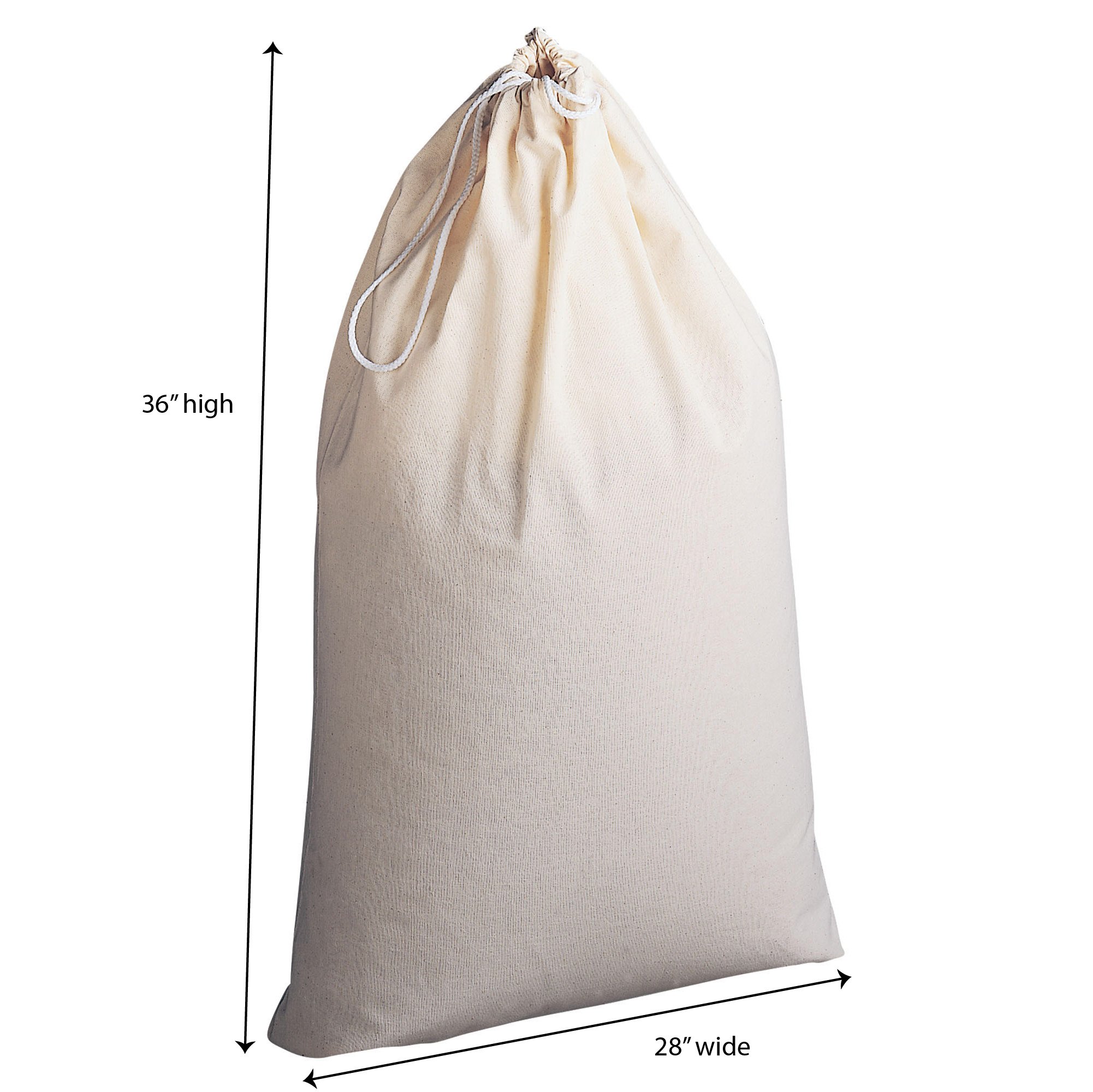 Extra Large 120L Natural Cotton Laundry Bag for College Dorm, Travel & Home Use - Breathable Beige Hamper for Clothes Storage & Organization