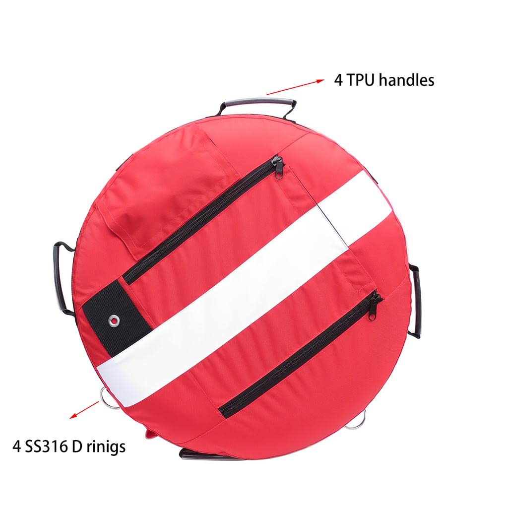 **Premium Inflatable Diving Buoy with Dive Flag – Essential Safety Gear for Spearfishing, Scuba Diving & Snorkeling – Perfect for Ocean Training & Water Sports**    *(Use Case: Ideal for divers, snorkelers, and spearfishers to mark their location, enhance visibility, and ensure safety in open water.)*